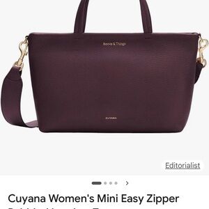 Cuyana Mini Easy Zipper Bag - Deep Cherry
